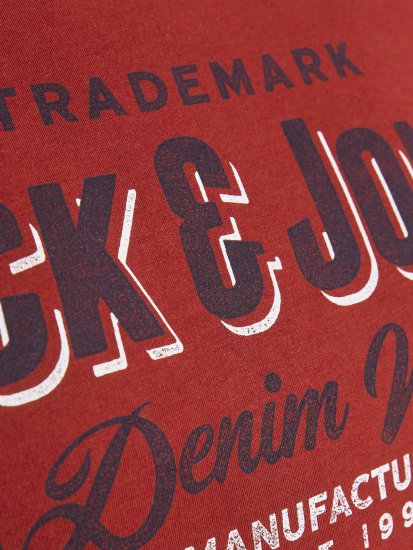 Jack & Jones JJELOGO TEE Red - T-shirts - T-shirts i store størrelser - 2XL-14XL