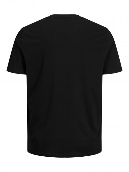 Jack & Jones JJELOGO TEE Black - T-shirts - T-shirts i store størrelser - 2XL-14XL