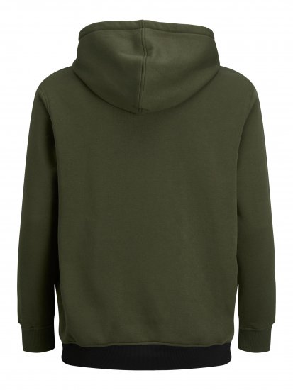 Jack & Jones JJEURBAN BLOCKING SWEAT Forest Green - Trøjer og hættetrøjer - Trøjer og Hættetrøjer i store størrelser - 2XL-14XL