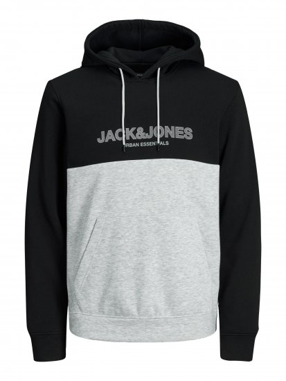 Jack & Jones JJEURBAN BLOCKING SWEAT Black - Trøjer og hættetrøjer - Trøjer og Hættetrøjer i store størrelser - 2XL-14XL