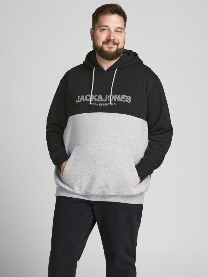 Jack & Jones JJEURBAN BLOCKING SWEAT Black - Trøjer og hættetrøjer - Trøjer og Hættetrøjer i store størrelser - 2XL-14XL