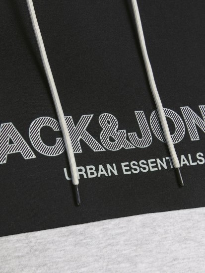 Jack & Jones JJEURBAN BLOCKING SWEAT Black - Trøjer og hættetrøjer - Trøjer og Hættetrøjer i store størrelser - 2XL-14XL