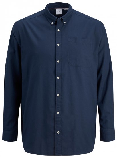 Jack & Jones OXFORD LS Shirt Navy Blazer - Skjorter - Skjorter til store mænd 2XL- 8XL