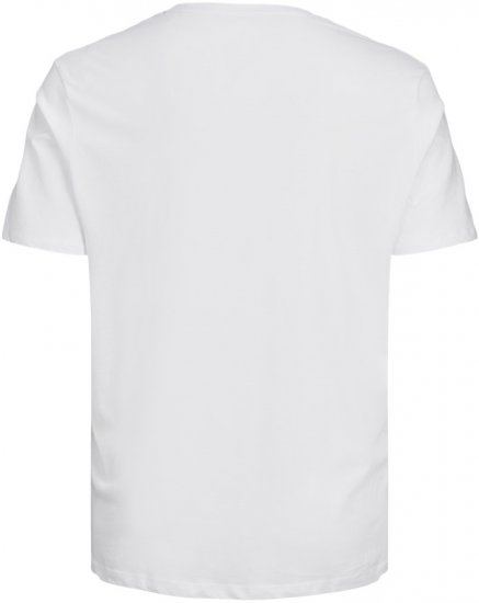 Jack & Jones CORP Logo T-Shirt White w Large Black Print - T-shirts - T-shirts i store størrelser - 2XL-14XL