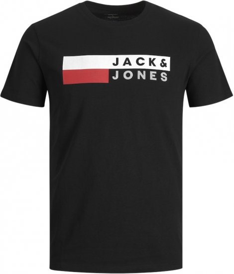 Jack & Jones CORP Logo T-Shirt Black/PLAY 4 - T-shirts - T-shirts i store størrelser - 2XL-14XL
