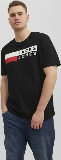 Jack & Jones CORP Logo T-Shirt Black/PLAY 4 - T-shirts - T-shirts i store størrelser - 2XL-14XL