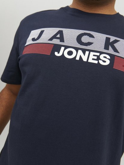Jack & Jones CORP Logo T-Shirt Navy/PLAY 4 - T-shirts - T-shirts i store størrelser - 2XL-14XL