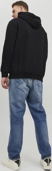 Jack & Jones CORP LOGO PLAY 4 Print Hoodie Black - Trøjer og hættetrøjer - Trøjer og Hættetrøjer i store størrelser - 2XL-14XL