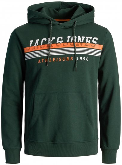 Jack & Jones JJIRON Hoodie Green - Trøjer og hættetrøjer - Trøjer og Hættetrøjer i store størrelser - 2XL-14XL