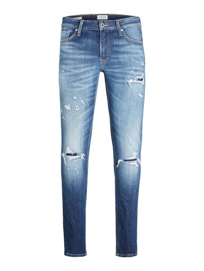 Jack & Jones JJIGLENN JJSEAL Blue Denim Jeans - Jeans og bukser - Herrejeans og bukser i store størrelser W40-W70