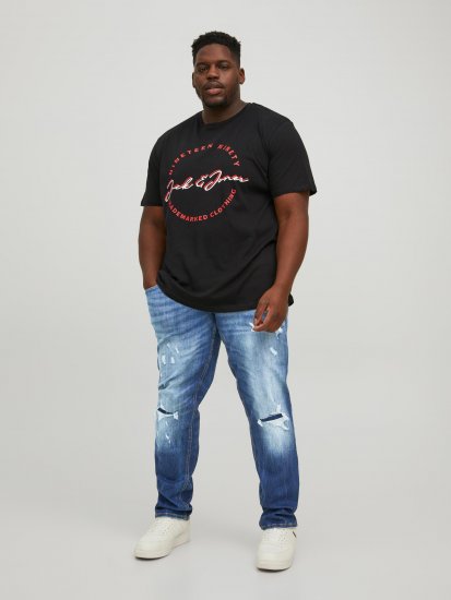 Jack & Jones JJIGLENN JJSEAL Blue Denim Jeans - Jeans og bukser - Herrejeans og bukser i store størrelser W40-W70