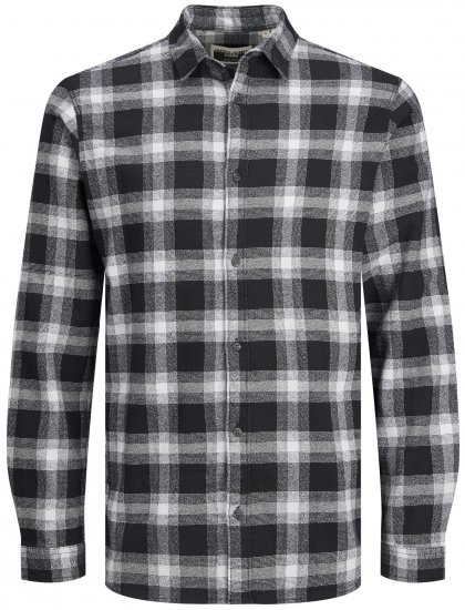  Jack & Jones JCOBERG SHIRT Grey - Skjorter - Skjorter til store mænd 2XL- 8XL