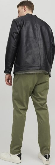 Jack & Jones Rocky Urban Rider Leather Jacket Black - Jakker - Jakker i store størrelser, 2XL- 12XL