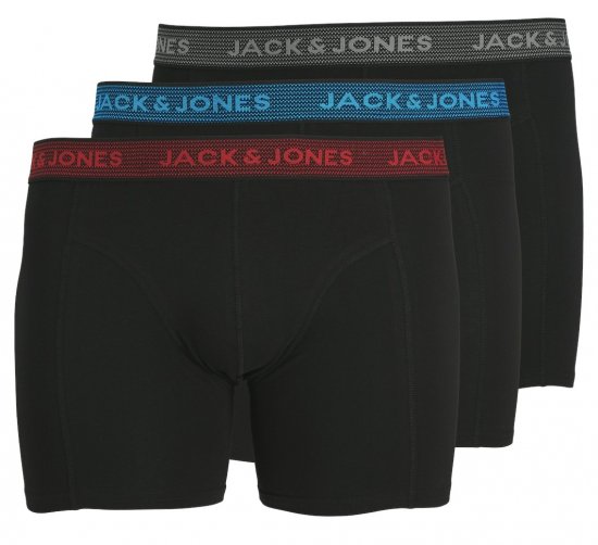 Jack & Jones WAISTBAND Trunks 3-Pack Asphalt - Undertøj og badetøj - Badetøj og Undertøj i store størrelser 