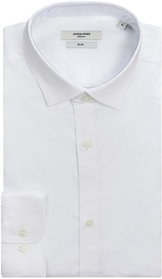 Jack & Jones CARDIFF Dress Shirt White - Skjorter - Skjorter til store mænd 2XL- 8XL