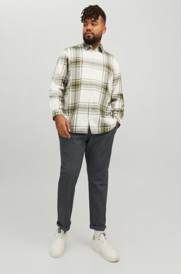 Jack & Jones JORJOSHUA Checked Shirt Dusty Olive - Skjorter - Skjorter til store mænd 2XL- 8XL
