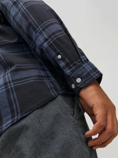 Jack & Jones JORJOSHUA Checked Shirt Navy - Skjorter - Skjorter til store mænd 2XL- 8XL