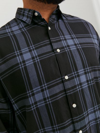 Jack & Jones JORJOSHUA Checked Shirt Navy - Skjorter - Skjorter til store mænd 2XL- 8XL