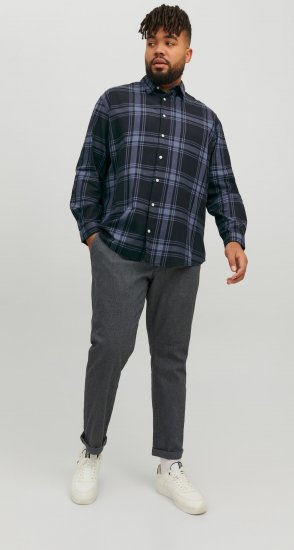 Jack & Jones JORJOSHUA Checked Shirt Navy - Skjorter - Skjorter til store mænd 2XL- 8XL