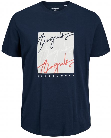 Jack & Jones JORJOSHUA T-shirt Navy - T-shirts - T-shirts i store størrelser - 2XL-14XL