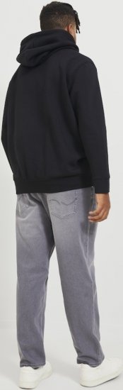 Jack & Jones ESTERBRO Zip Hoodie Black - Trøjer og hættetrøjer - Trøjer og Hættetrøjer i store størrelser - 2XL-14XL