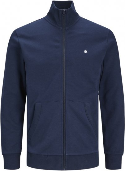 Jack & Jones PAULOS Turtleneck Zip Sweatshirt Navy Blazer - Trøjer og hættetrøjer - Trøjer og Hættetrøjer i store størrelser - 2XL-14XL