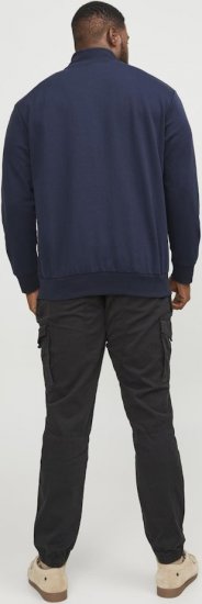 Jack & Jones PAULOS Turtleneck Zip Sweatshirt Navy Blazer - Trøjer og hættetrøjer - Trøjer og Hættetrøjer i store størrelser - 2XL-14XL