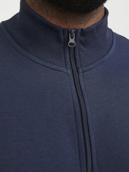 Jack & Jones PAULOS Turtleneck Zip Sweatshirt Navy Blazer - Trøjer og hættetrøjer - Trøjer og Hættetrøjer i store størrelser - 2XL-14XL