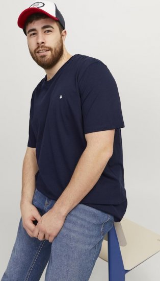 Jack & Jones PAULOS T-Shirt Navy Blazer - T-shirts - T-shirts i store størrelser - 2XL-14XL
