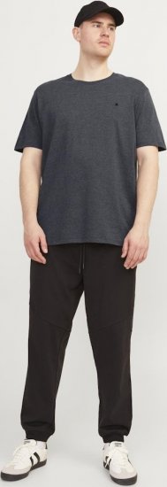 Jack & Jones PAULOS T-Shirt Dark Grey Melange - T-shirts - T-shirts i store størrelser - 2XL-14XL