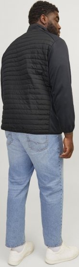 Jack & Jones MULTI SET-IN Sleeves Quilted Jacket With Collar Black - Jakker - Jakker i store størrelser, 2XL- 12XL