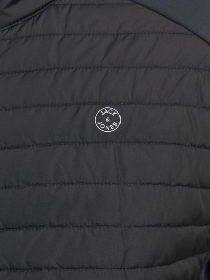 Jack & Jones MULTI SET-IN Sleeves Quilted Jacket With Collar Black - Jakker - Jakker i store størrelser, 2XL- 12XL