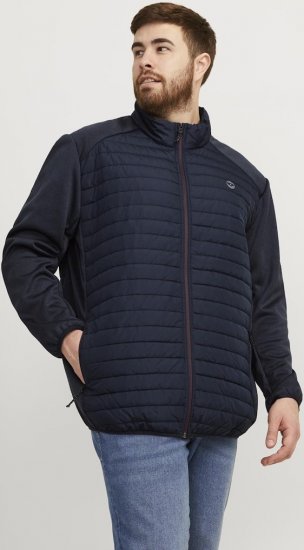 Jack & Jones MULTI SET-IN Sleeves Quilted Jacket With Collar Navy Blazer - Jakker - Jakker i store størrelser, 2XL- 12XL