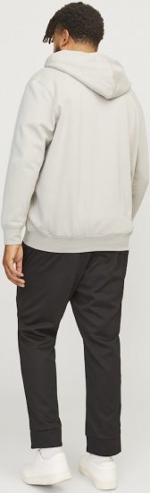 Jack & Jones ESTERBRO Zip Hoodie Light Grey - Trøjer og hættetrøjer - Trøjer og Hættetrøjer i store størrelser - 2XL-14XL