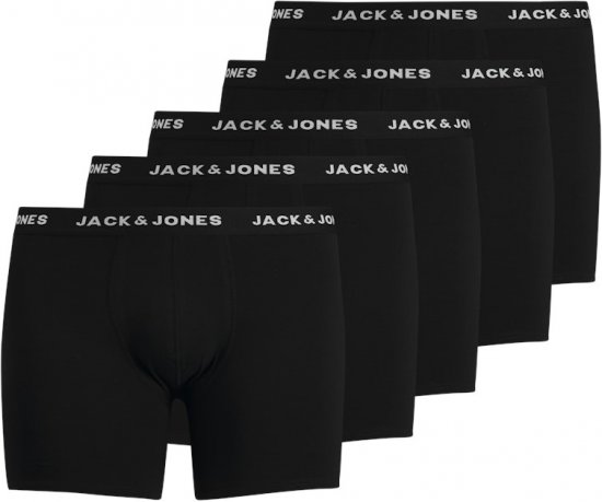 Jack & Jones HUEY Trunks 5-Pack Black - Undertøj og badetøj - Badetøj og Undertøj i store størrelser 