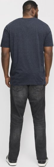 Jack & Jones ORGANIC T-Shirt Navy Blazer/Melange - T-shirts - T-shirts i store størrelser - 2XL-14XL