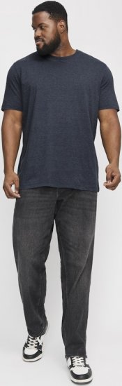 Jack & Jones ORGANIC T-Shirt Navy Blazer/Melange - T-shirts - T-shirts i store størrelser - 2XL-14XL
