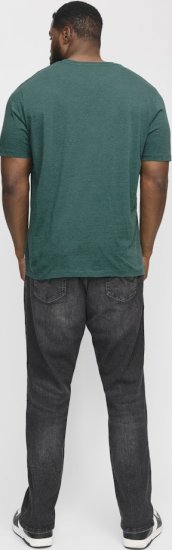 Jack & Jones ORGANIC T-Shirt Green/Melange - T-shirts - T-shirts i store størrelser - 2XL-14XL