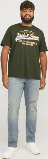 Jack & Jones JJELOGO O-Neck T-Shirt Kombu Green - T-shirts - T-shirts i store størrelser - 2XL-14XL