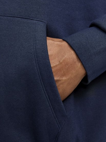 Jack & Jones CORP OLD LOGO REG FIT Hoodie Navy Blazer - Trøjer og hættetrøjer - Trøjer og Hættetrøjer i store størrelser - 2XL-14XL