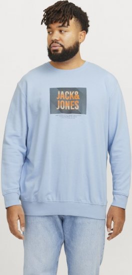 Jack & Jones HUDSON Sweatshirt Chambray Blue - Trøjer og hættetrøjer - Trøjer og Hættetrøjer i store størrelser - 2XL-14XL