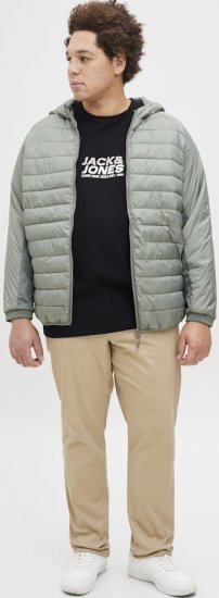 Jack & Jones Tarmac Branding Crew Neck T-Shirt Black - T-shirts - T-shirts i store størrelser - 2XL-14XL