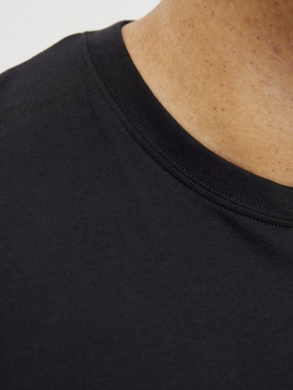 Jack & Jones Tarmac Branding Crew Neck T-Shirt Black - T-shirts - T-shirts i store størrelser - 2XL-14XL