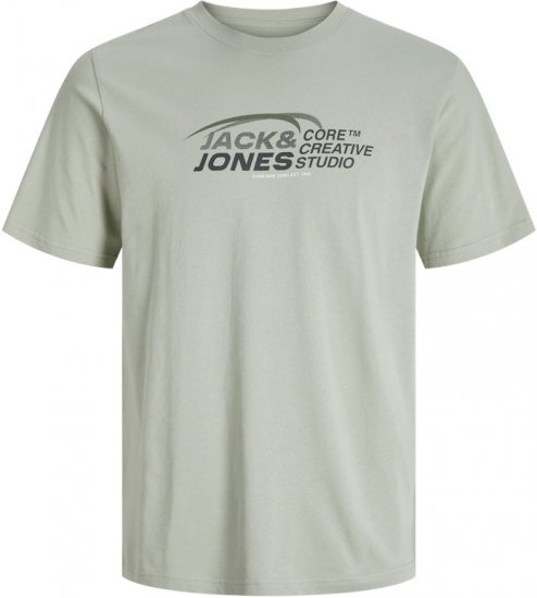 Jack & Jones Tarmac Branding Crew Neck T-Shirt Green - T-shirts - T-shirts i store størrelser - 2XL-14XL