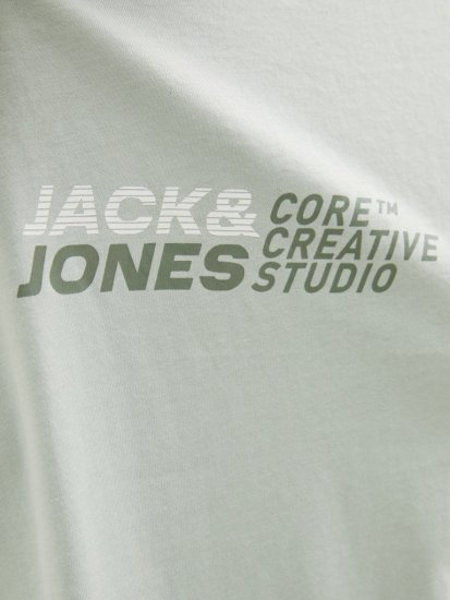 Jack & Jones Tarmac Branding Crew Neck T-Shirt Green - T-shirts - T-shirts i store størrelser - 2XL-14XL