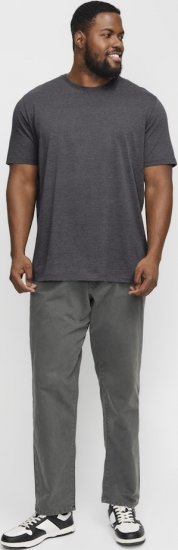 Jack & Jones ORGANIC T-Shirt Dark Grey Melange - T-shirts - T-shirts i store størrelser - 2XL-14XL