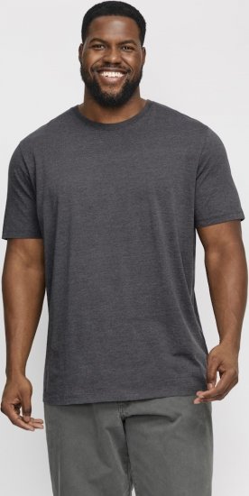 Jack & Jones ORGANIC T-Shirt Dark Grey Melange - T-shirts - T-shirts i store størrelser - 2XL-14XL