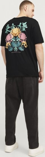 Jack & Jones Dreams Front & Back Print Crew Neck T-Shirt Black - T-shirts - T-shirts i store størrelser - 2XL-14XL