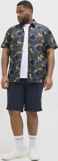 Jack & Jones Hawaii AOP Shirt Grey - Skjorter - Skjorter til store mænd 2XL- 8XL