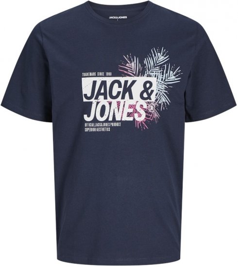  Jack & Jones Jaxon Crew Neck T-Shirt Sky Captain - T-shirts - T-shirts i store størrelser - 2XL-14XL